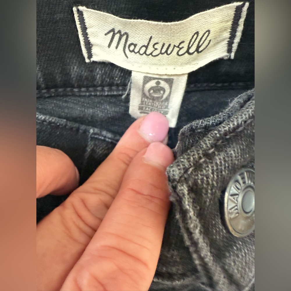 Madewell Mid RiseKick Out Black Flare Jeans size 30 - Picture 5 of 9